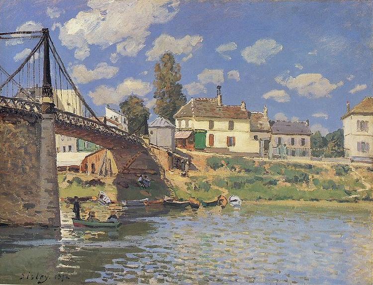 Alfred Sisley Bridge at Germany oil painting art